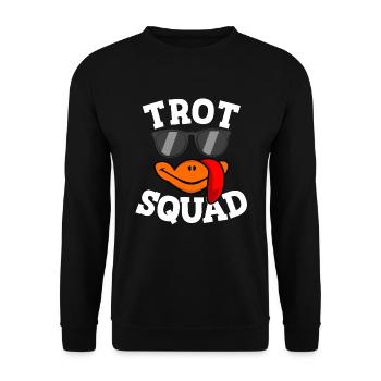 Trab-Trupp Truthahn-Trott-Thanksgiving-Trab-Trupp - Unisex Pullover - Schwarz - Vorne - Alina (178cm) & Michal (187cm)