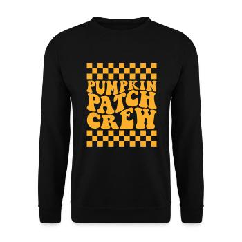 Pumpkin Patch Crew Famille Halloween Pumpkin Patch - Sweat-shirt Unisexe - noir - Devant - Alina (178cm) & Michal (187cm)
