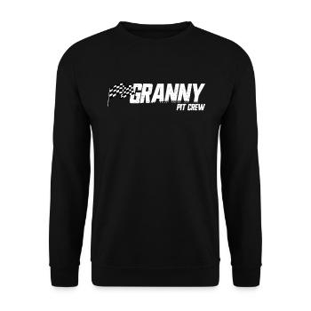 Pit Crew Granny Race Geburtstag Familie Racing Gra - Unisex Pullover - Schwarz - Vorne - Alina (178cm) & Michal (187cm)