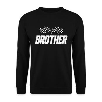 Passender Familien-Racing-Geburtstag, Pit-Crew-Bru - Unisex Pullover - Schwarz - Vorne - Alina (178cm) & Michal (187cm)