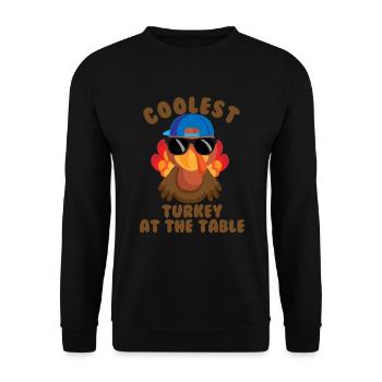 La dinde la plus cool à table pour les enfants pour la récolte - Sweat-shirt Unisexe - noir - Devant - Alina (178cm) & Michal (187cm)