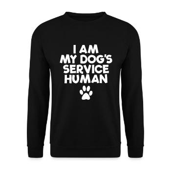 Je suis mon chien. Personne de service, entreprise émotionnelle - Sweat-shirt Unisexe - noir - Devant - Alina (178cm) & Michal (187cm)