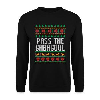 Remettre le pull de Noël gabagool Gaba - Sweat-shirt Unisexe - noir - Devant - Alina (178cm) & Michal (187cm)