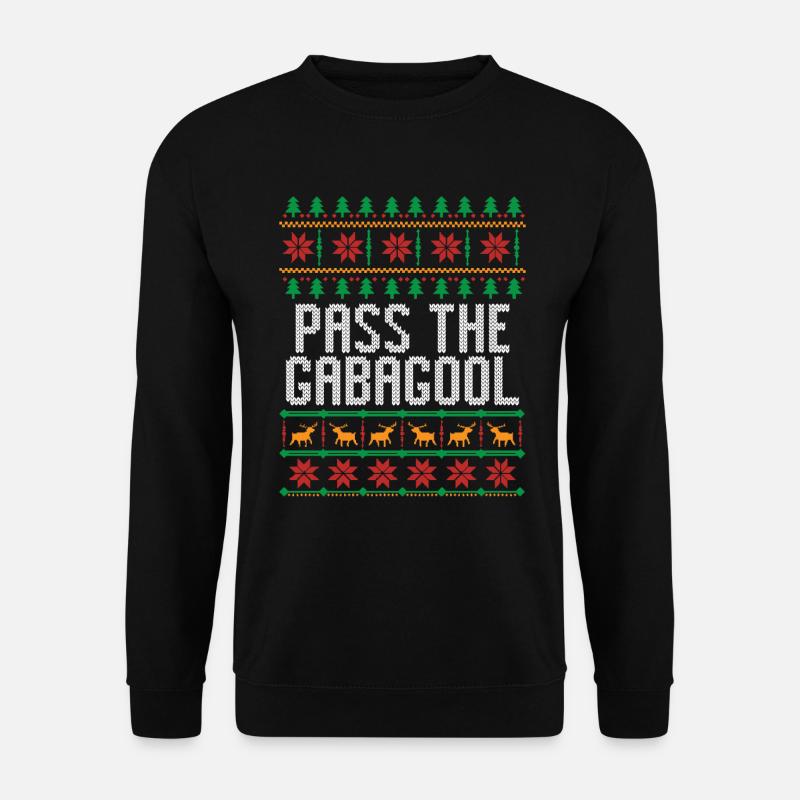 Übergeben Sie den Gabagool-Weihnachtspullover Gaba - Unisex Pullover - Schwarz