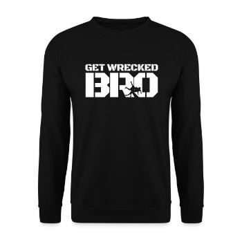 Get Wrecked Bro Wrestler Trash Talk Wre - Sweat-shirt Unisexe - noir - Devant - Alina (178cm) & Michal (187cm)