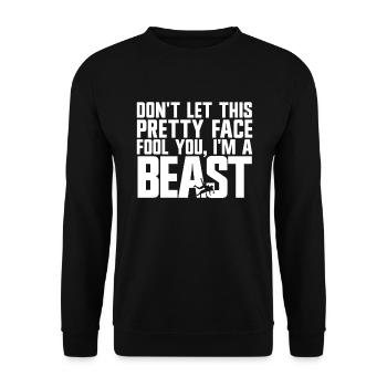 Ne vous laissez pas tromper par ce joli visage - Sweat-shirt Unisexe - noir - Devant - Alina (178cm) & Michal (187cm)