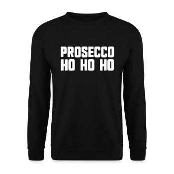 Prosecco Ho Ho Ho Christmas Party Prosecco - Unisex Sweatshirt - black - Front - Alina (178cm) & Michal (187cm)