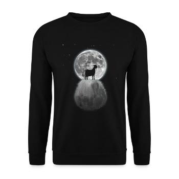 Ziege Monduntergang Ziege Nutztier Ziege - Unisex Pullover - Schwarz - Vorne - Alina (178cm) & Michal (187cm)