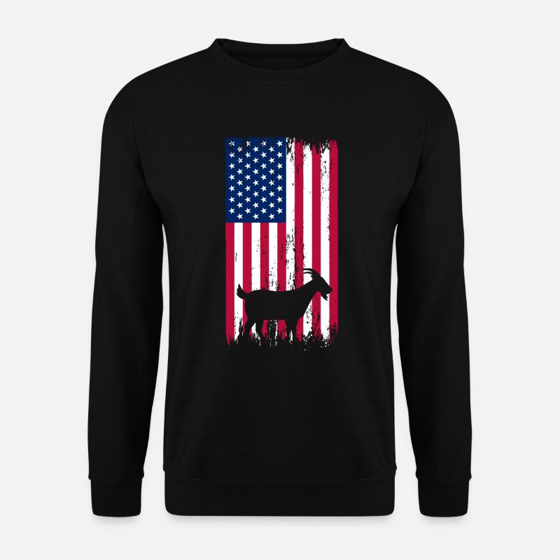 GOAT. American flag GOAT - Unisex Sweatshirt - black