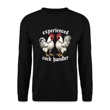 Manutentionnaire expérimenté. Clés de femmes drôles - Sweat-shirt Unisexe - noir - Devant - Alina (178cm) & Michal (187cm)