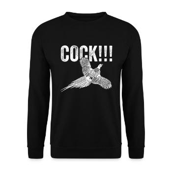 Hahn-Fasan-Jagd Herren-Hochlandjäger-Fasan - Unisex Pullover - Schwarz - Vorne - Alina (178cm) & Michal (187cm)