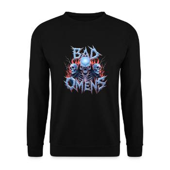 Bad Omens Skeleton Grunge Goth Men's Bad Omens - Unisex Pullover - Schwarz - Vorne - Alina (178cm) & Michal (187cm)