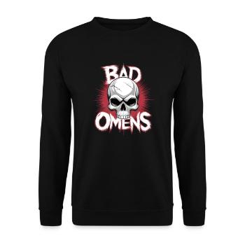 Bad Omens Skull Grunge Goth Men's Bad Omens - Unisex Pullover - Schwarz - Vorne - Alina (178cm) & Michal (187cm)