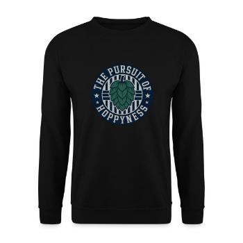 Das Streben nach Hopfenreichtum IPA Hopfenbierlieb - Unisex Pullover - Schwarz - Vorne - Alina (178cm) & Michal (187cm)