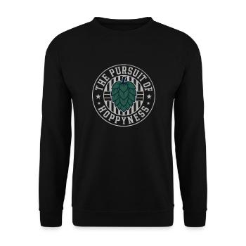 Das Streben nach Hopfenreichtum IPA Hopfenbierlieb - Unisex Pullover - Schwarz - Vorne - Alina (178cm) & Michal (187cm)