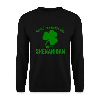 Du lässt sie schauspielern, sobald sie schauspiele - Unisex Pullover - Schwarz - Vorne - Alina (178cm) & Michal (187cm)