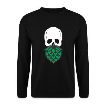 Hopfenbart Lustiger Herrenbraubiertrinker IPA - Unisex Pullover - Schwarz - Vorne - Alina (178cm) & Michal (187cm)
