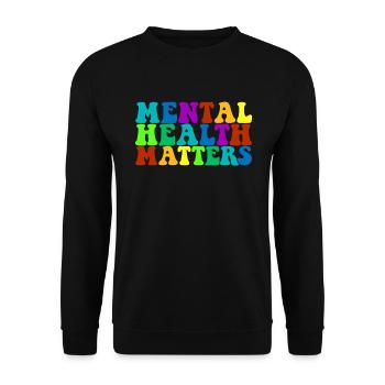 Bewusstsein für psychische Gesundheit Psychische G - Unisex Pullover - Schwarz - Vorne - Alina (178cm) & Michal (187cm)