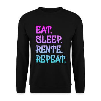 Rente, Rentner, Ruhestand 2025 - Unisex Pullover - Schwarz - Vorne - Alina (178cm) & Michal (187cm)