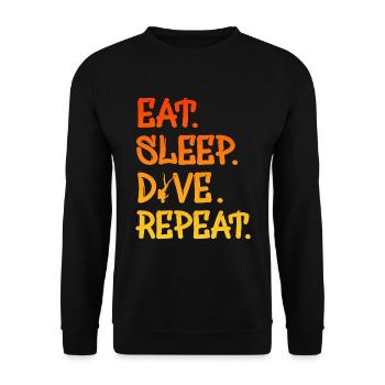 Dive - Tauchen Taucher Geschenk - Unisex Pullover - Schwarz - Vorne - Alina (178cm) & Michal (187cm)