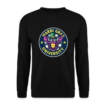 Mardi Gras University Crawfish Herren-Mardi Gras - Unisex Pullover - Schwarz - Vorne - Alina (178cm) & Michal (187cm)