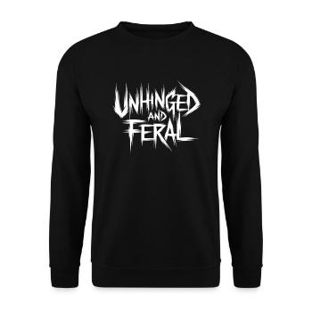 Unbeholfen und wild - Unisex Pullover - Schwarz - Vorne - Alina (178cm) & Michal (187cm)