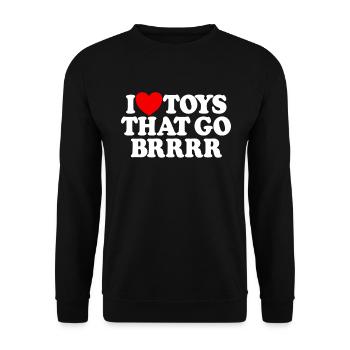 J’aime les jouets qui vont Brrrr Raunchy Femmes - Sweat-shirt Unisexe - noir - Devant - Alina (178cm) & Michal (187cm)