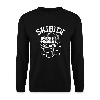 Skibidi Spring Break Boys Spring Break Skibidi - Unisex Sweatshirt - black - Front - Alina (178cm) & Michal (187cm)