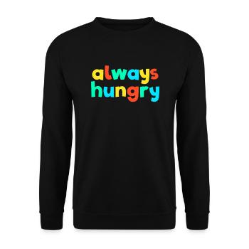 Always Hungry Brat Gen Z Kidcore Always Hungry - Unisex Sweatshirt - black - Front - Alina (178cm) & Michal (187cm)