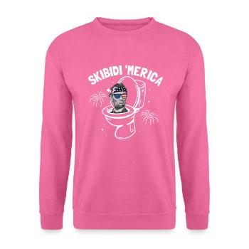 Skibidi 'Merica Abraham Lincoln Skibidi ToiletteAb - Unisex Pullover - Pink - Vorne