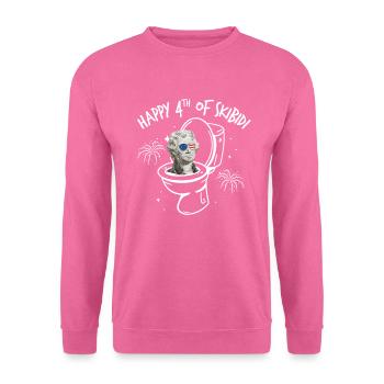 Happy 4th Of Skibidi Jefferson Skibidi Toilette - Unisex Pullover - Pink - Vorne