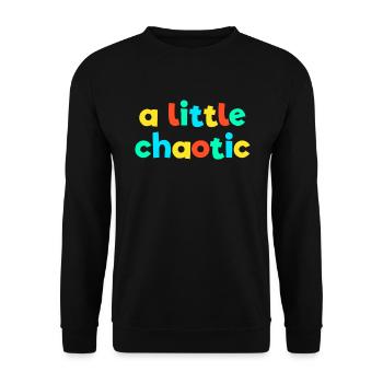 A Little Chaotic Kid Core, Funny Brat Ge - Unisex Sweatshirt - black - Front - Alina (178cm) & Michal (187cm)