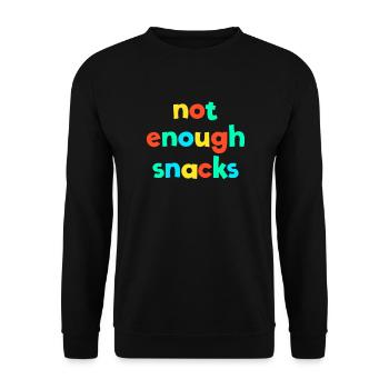 Not Enough Snacks Kid Core Brat Gen Z Kidcore - Unisex Sweatshirt - black - Front - Alina (178cm) & Michal (187cm)
