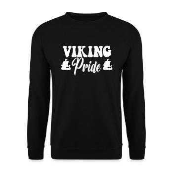 Viking Pride High School Vikin Sports Team - Unisex Sweatshirt - black - Front - Alina (178cm) & Michal (187cm)