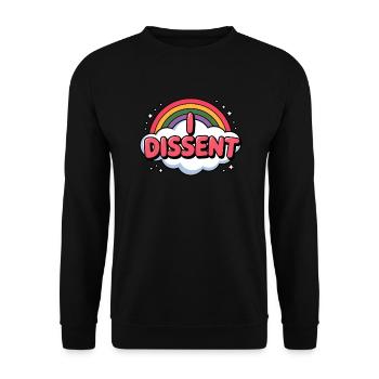 Ich widerspreche dem Protest feministischer Frauen - Unisex Pullover - Schwarz - Vorne - Alina (178cm) & Michal (187cm)