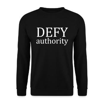 Défier l’autorité, libertaire anti-gouvernemental - Sweat-shirt Unisexe - noir - Devant - Alina (178cm) & Michal (187cm)