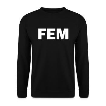 FEM - Unisex Pullover - Schwarz - Vorne - Alina (178cm) & Michal (187cm)