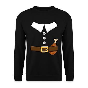 Costume de pèlerin Costume de pèlerin de Thanksgiving - Sweat-shirt Unisexe - noir - Devant - Alina (178cm) & Michal (187cm)