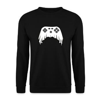 Manette de jeu vidéo d’Halloween Ghost Gamer - Sweat-shirt Unisexe - noir - Devant - Alina (178cm) & Michal (187cm)