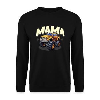 Maman Monster Truck - Sweat-shirt Unisexe - noir - Devant - Alina (178cm) & Michal (187cm)