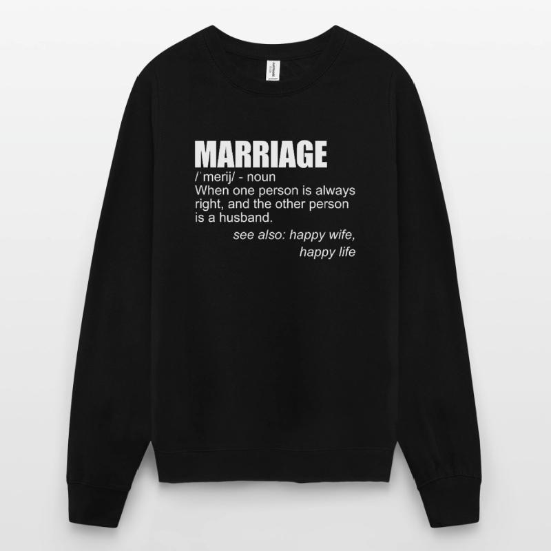 Lustige Ehe-Definition-Ehemann-Ehefrau-Ehe Unisex Pullover