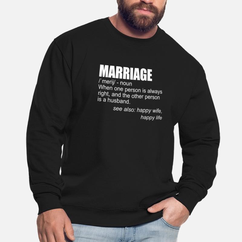 Lustige Ehe-Definition-Ehemann-Ehefrau-Ehe Unisex Pullover