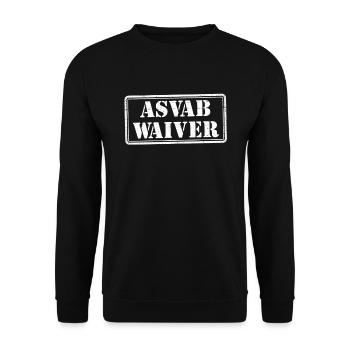 ASVAB Waiver Military Veteran Humor ASVA - Unisex Sweatshirt - black - Front - Alina (178cm) & Michal (187cm)