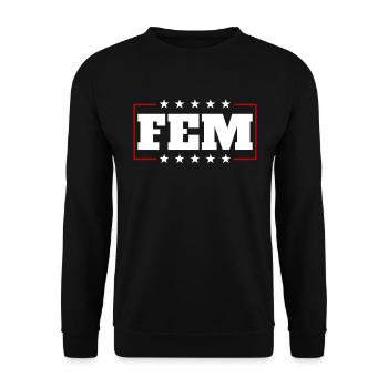FEM - Unisex Pullover - Schwarz - Vorne - Alina (178cm) & Michal (187cm)