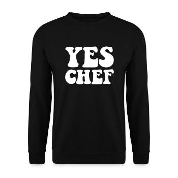 Chef Drôle Restaurant Cuisine Chef - Sweat-shirt Unisexe - noir - Devant - Alina (178cm) & Michal (187cm)