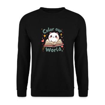 Color Our World : Lecture d’été BookwormS pour - Sweat-shirt Unisexe - noir - Devant - Alina (178cm) & Michal (187cm)