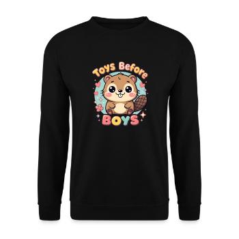 Jouets avant les garçons Des femmes torrides embarrassantes - Sweat-shirt Unisexe - noir - Devant - Alina (178cm) & Michal (187cm)