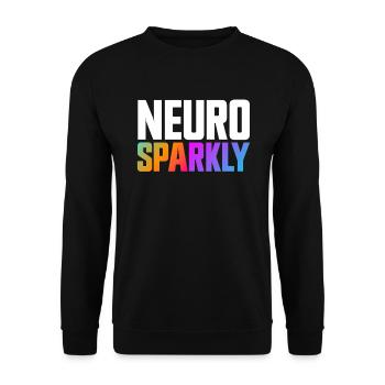 Neuro Sparkly Neurodiversité Sensibilisation à l’autisme - Sweat-shirt Unisexe - noir - Devant - Alina (178cm) & Michal (187cm)
