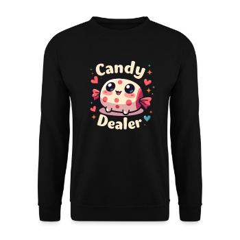 candy merchant candy maker love sweet - Unisex Sweatshirt - black - Front - Alina (178cm) & Michal (187cm)