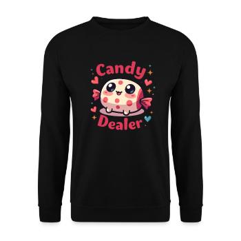candy merchant candy maker love sweet - Unisex Sweatshirt - black - Front - Alina (178cm) & Michal (187cm)